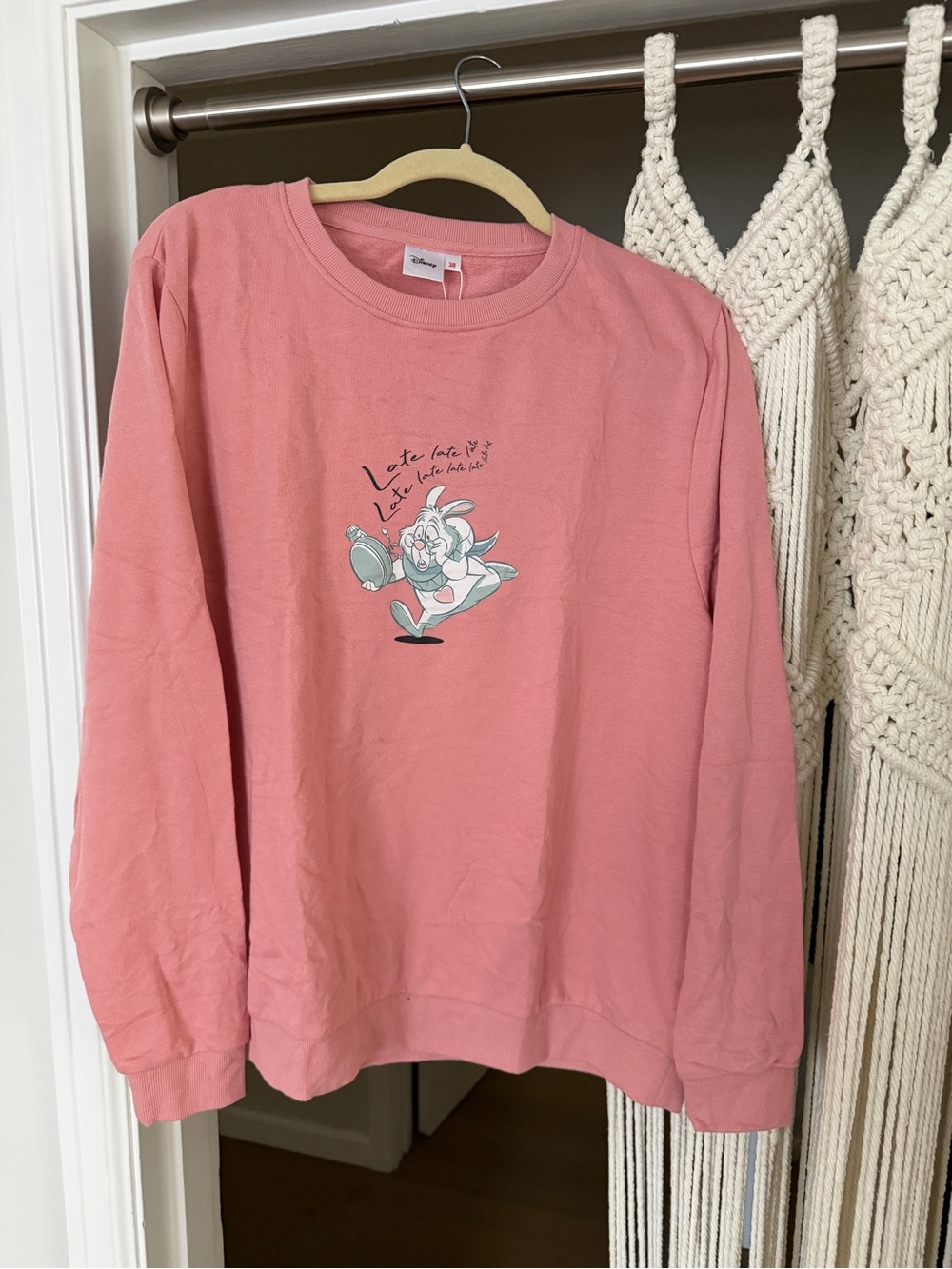 NWT Disney White Bunny Alice in Wonderland Cheshire Cat- size 38(Medium)